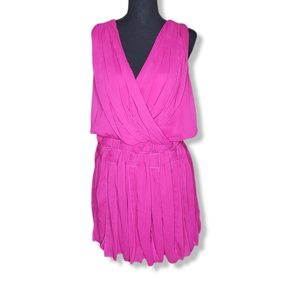 Bar III Sleeveless Dress with Weaved waist XL Pink